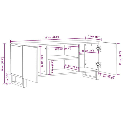 TV Cabinet Brown 105 x 33 x 46 cm Solid mango wood