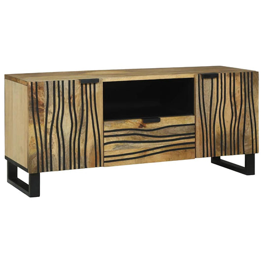 TV Cabinet with Drawer Brown 105 x 33 x 46 cm Solid mango wood
