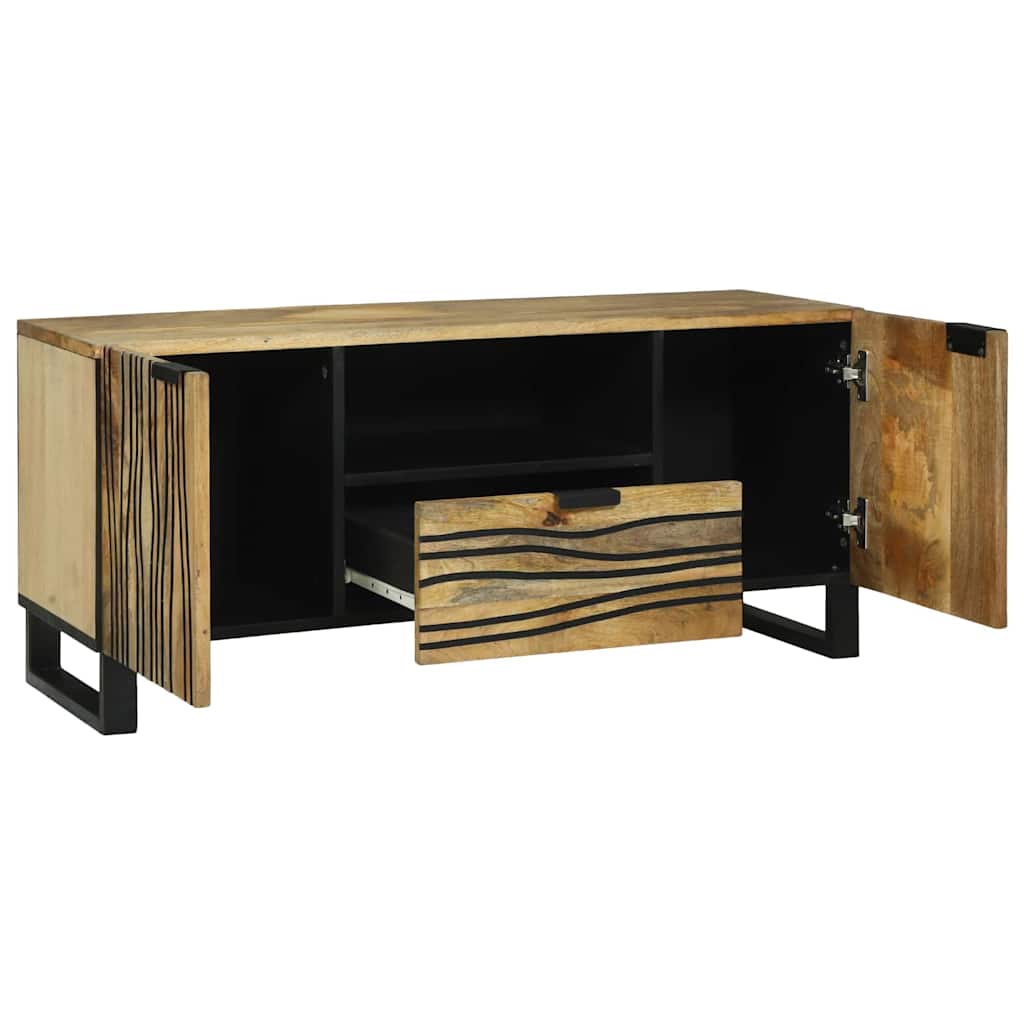 TV Cabinet with Drawer Brown 105 x 33 x 46 cm Solid mango wood