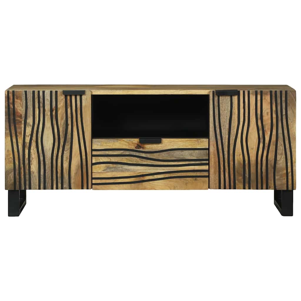 TV Cabinet with Drawer Brown 105 x 33 x 46 cm Solid mango wood