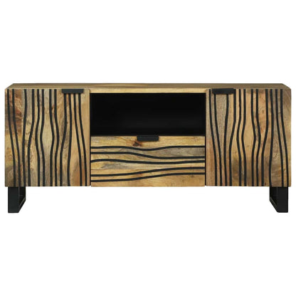 TV Cabinet with Drawer Brown 105 x 33 x 46 cm Solid mango wood