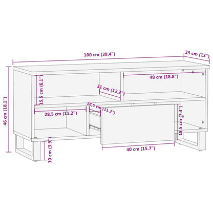 TV Units with Drawer Brown 105 x 33 x 46 cm Engineered wood