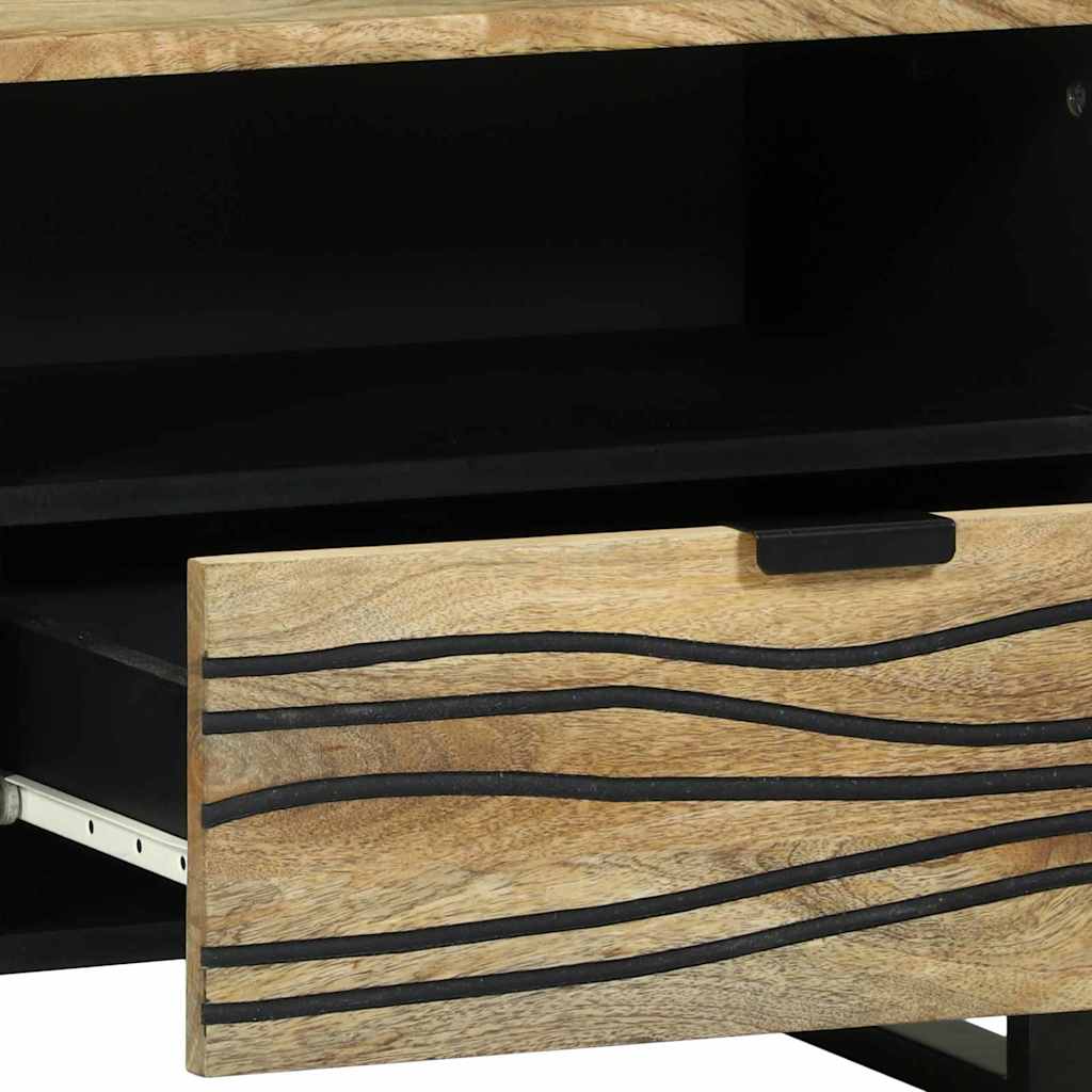Media Storage Cabinet Brown 80 x 33.5 x 46 cm Solid mango wood