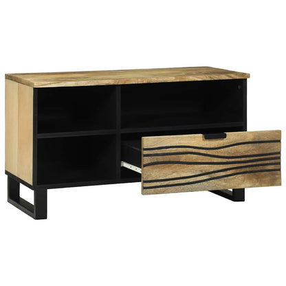 Media Storage Cabinet Brown 80 x 33.5 x 46 cm Solid mango wood