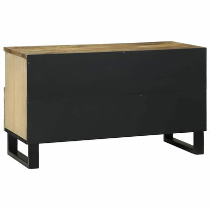 Media Storage Cabinet Brown 80 x 33.5 x 46 cm Solid mango wood