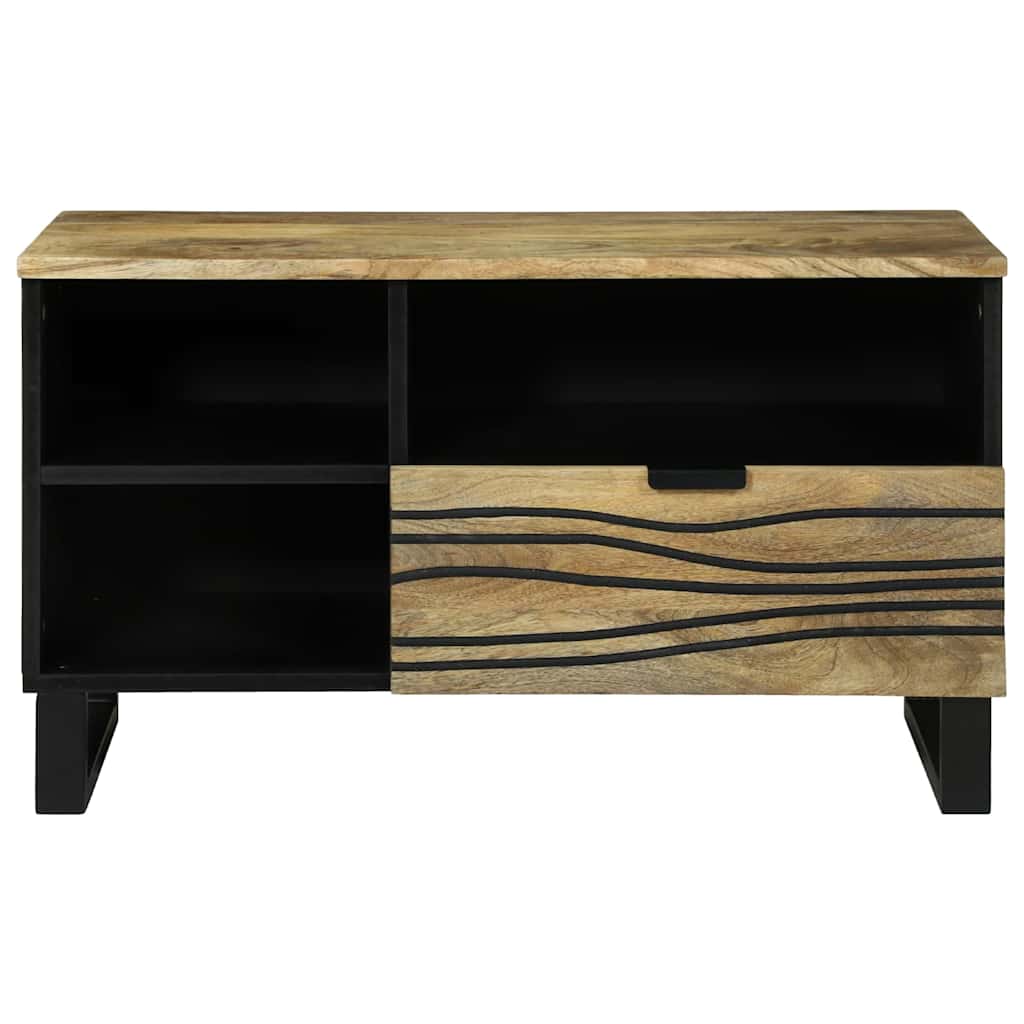 Media Storage Cabinet Brown 80 x 33.5 x 46 cm Solid mango wood