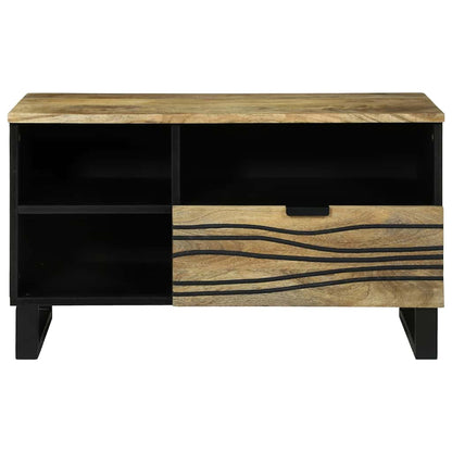 Media Storage Cabinet Brown 80 x 33.5 x 46 cm Solid mango wood