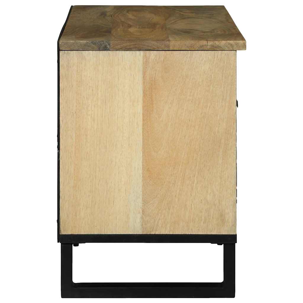Media Storage Cabinet Brown 80 x 33.5 x 46 cm Solid mango wood