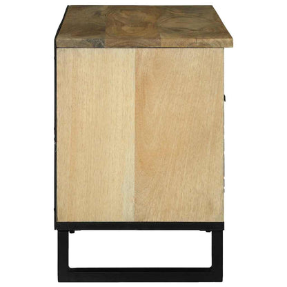 Media Storage Cabinet Brown 80 x 33.5 x 46 cm Solid mango wood
