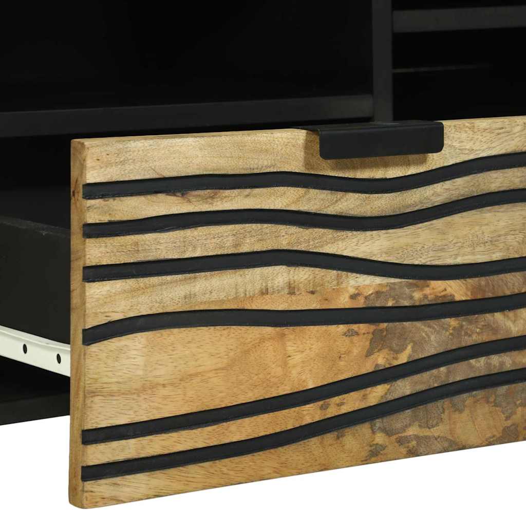 TV Cabinet with Drawer Brown 100 x 33 x 46 cm Solid mango wood