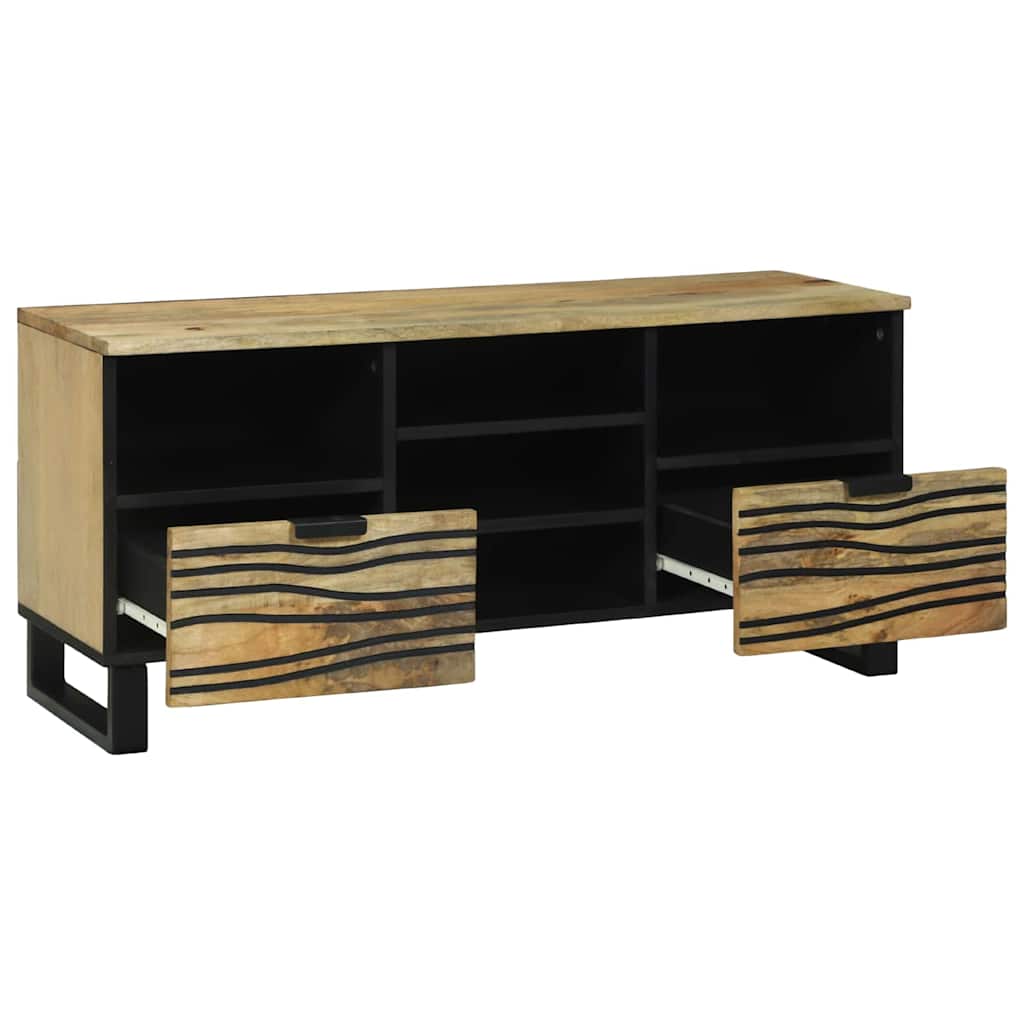 TV Cabinet with Drawer Brown 100 x 33 x 46 cm Solid mango wood