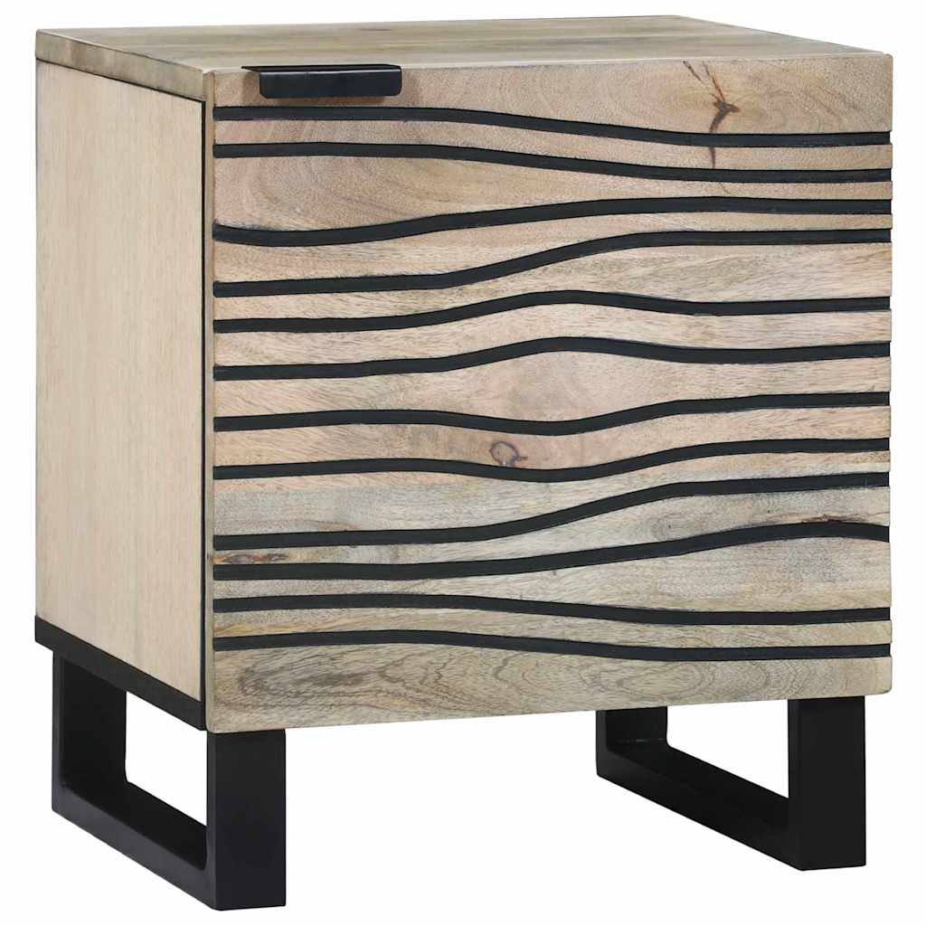 Bedside Tables 2 pcs Natural 40 x 33 x 46 cm Solid mango wood