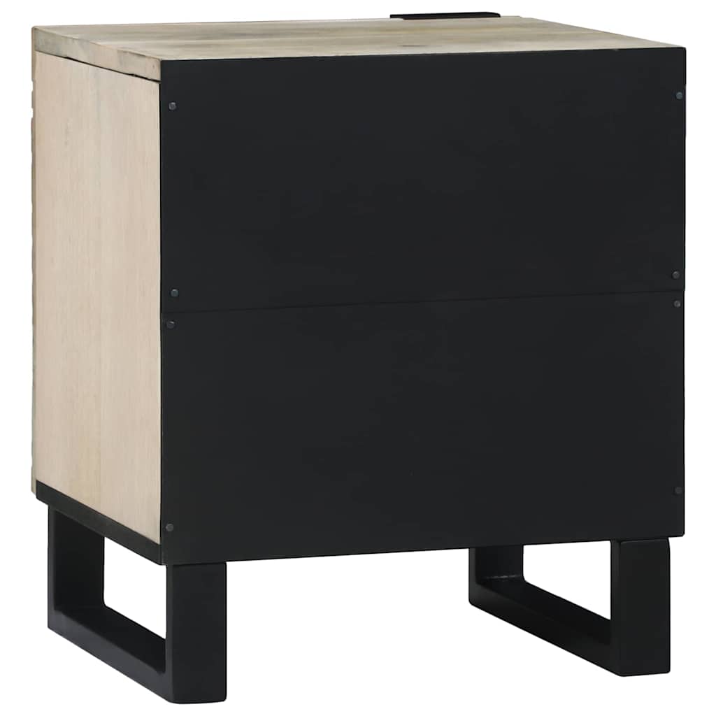 Bedside Tables 2 pcs Natural 40 x 33 x 46 cm Solid mango wood