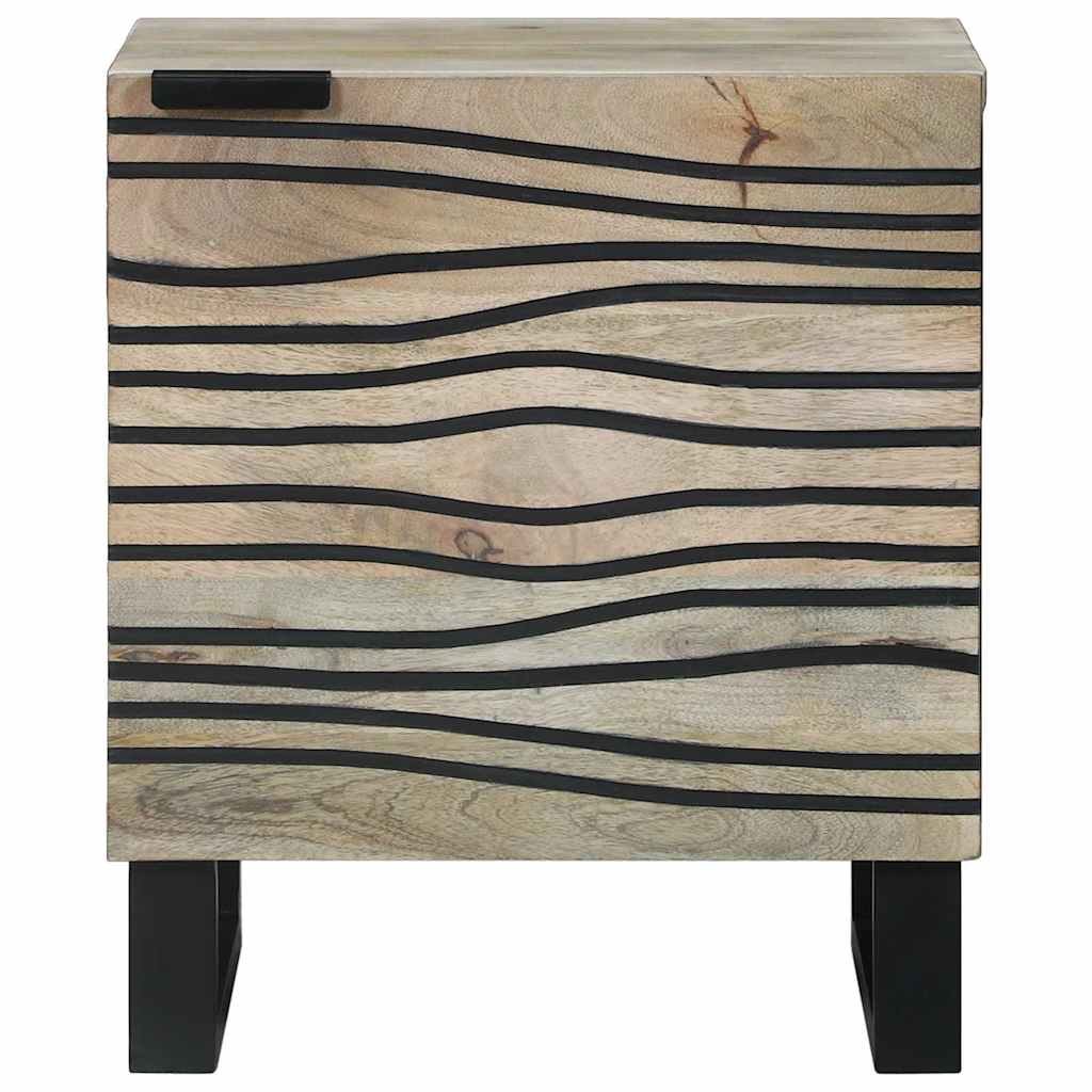 Bedside Tables 2 pcs Natural 40 x 33 x 46 cm Solid mango wood
