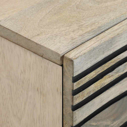 Bedside Cabinet with Drawer White and black 40 x 33 x 46 cm