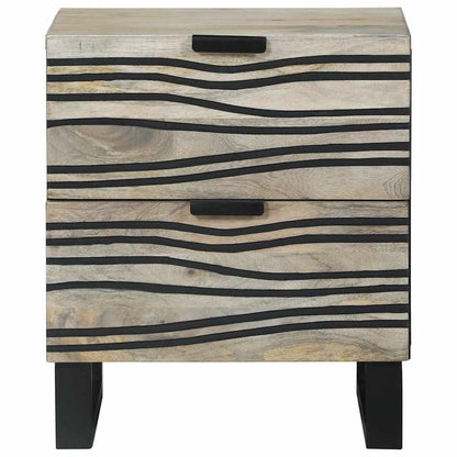 Bedside Cabinet with Drawer White and black 40 x 33 x 46 cm