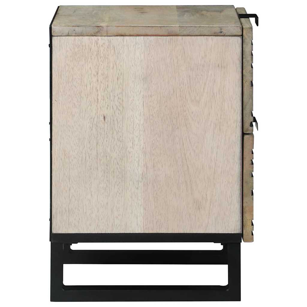 Bedside Cabinet 2 pcs White and black 40 x 33 x 46 cm