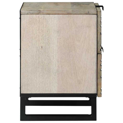 Bedside Cabinet 2 pcs White and black 40 x 33 x 46 cm