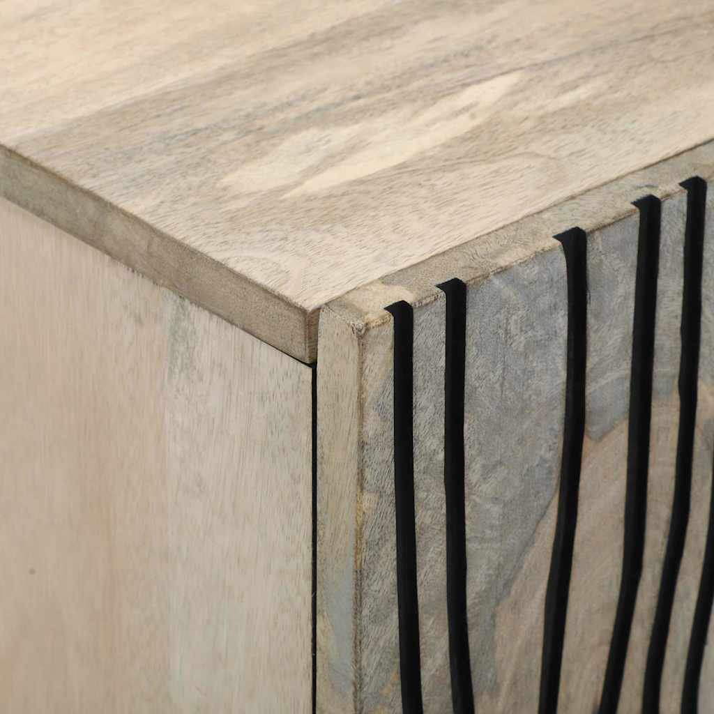 TV Cabinet White 105 x 33 x 46 cm Solid mango wood