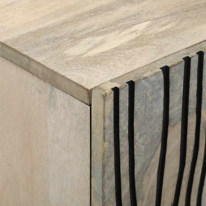 TV Cabinet White 105 x 33 x 46 cm Solid mango wood