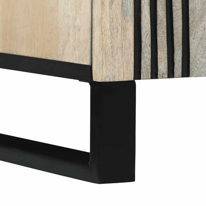 TV Cabinet White 105 x 33 x 46 cm Solid mango wood