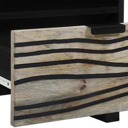 Bedside Cabinet with Drawer White and black 40 x 33 x 46 cm