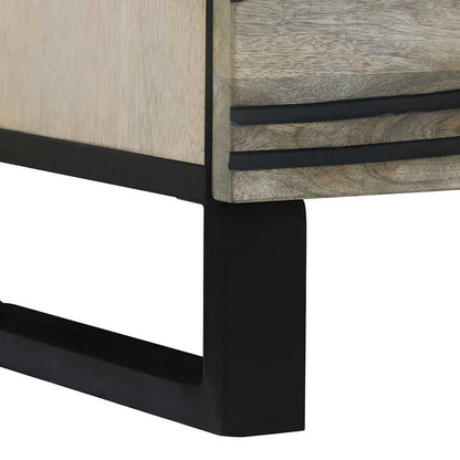 Bedside Cabinet with Drawer White and black 40 x 33 x 46 cm