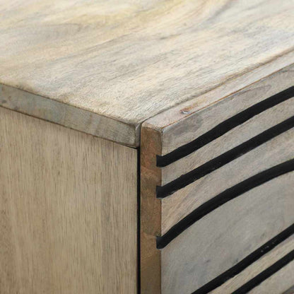 Bedside Cabinet with Drawer White and black 50 x 33 x 60 cm