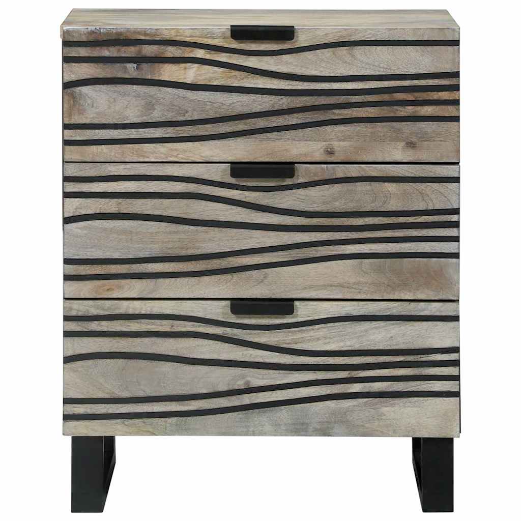 Bedside Cabinet with Drawer White and black 50 x 33 x 60 cm