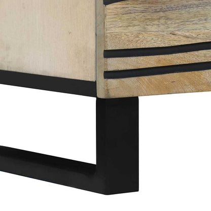Bedside Cabinet with Drawer White and black 50 x 33 x 60 cm