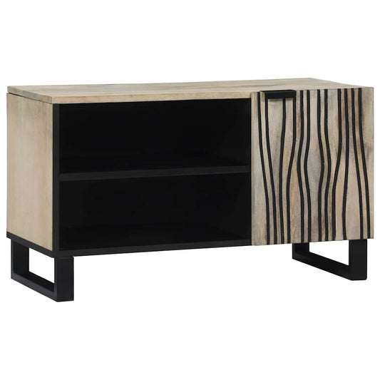 Media Storage Cabinets & Racks White and Black 80 x 33 x 46 cm
