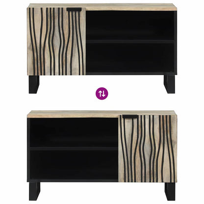 Media Storage Cabinets & Racks White and Black 80 x 33 x 46 cm