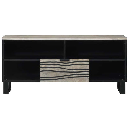 Media Storage Cabinets & Racks White and Black 105 x 33 x 46 cm