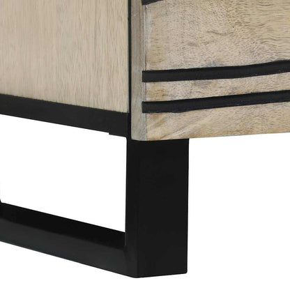 Media Storage Cabinets & Racks White and Black 80 x 33 x 46 cm