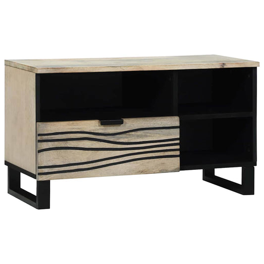 Media Storage Cabinets & Racks White and Black 80 x 33 x 46 cm