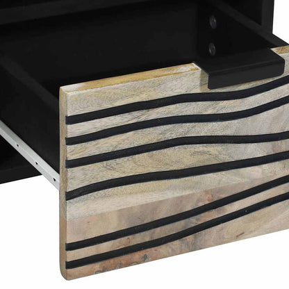 Media Storage Cabinets & Racks White and Black 100 x 33 x 46 cm