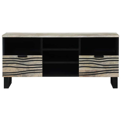 Media Storage Cabinets & Racks White and Black 100 x 33 x 46 cm