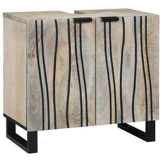 Sink cabinet with Shelf Brown and Black 62 x 33 x 58 cm