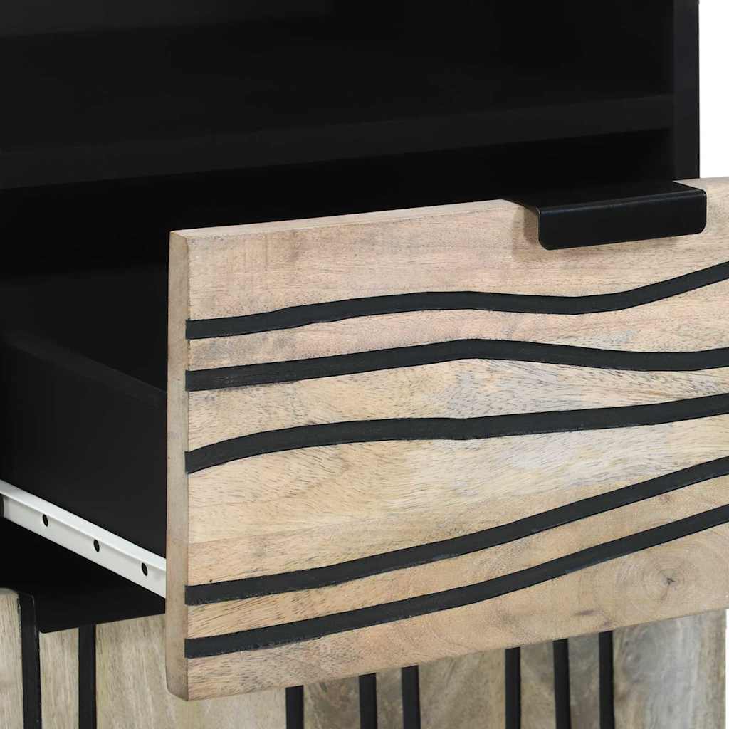 Bathroom Cabinet with Shelf Brown and Black 38 x 33 x 160 cm