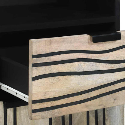 Bathroom Cabinet with Shelf Brown and Black 38 x 33 x 160 cm