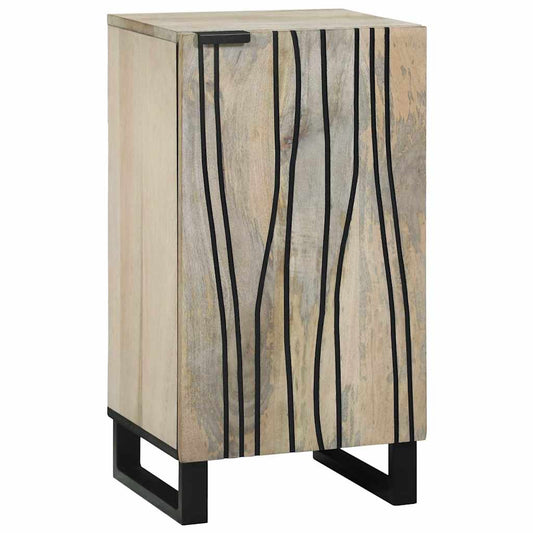 Sideboard White 40 x 33 x 75 cm Solid mango wood