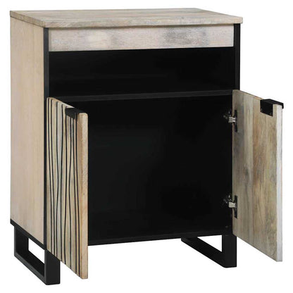 Media Storage Cabinets & Racks White and Black 60 x 33 x 75 cm