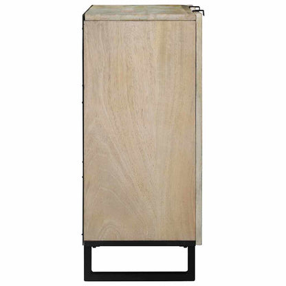 Sideboard White 90 x 33 x 75 cm Solid mango wood