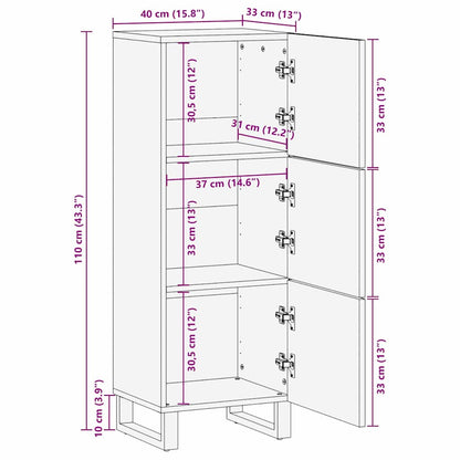 Media Storage Cabinets & Racks White and Black 40 x 33 x 110 cm
