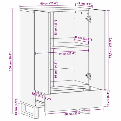 Media Storage Cabinets & Racks White and Black 60 x 33 x 100 cm