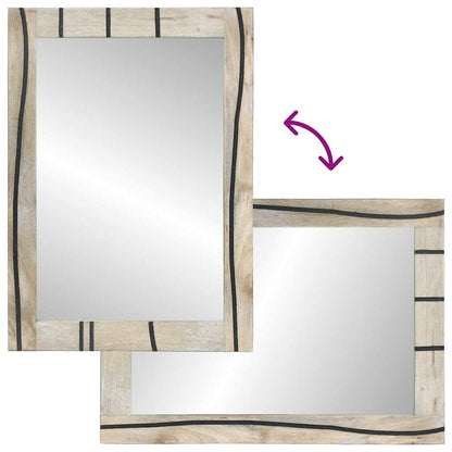Bathroom Mirror with Mirror Brown 50 x 2.5 x 70 cm