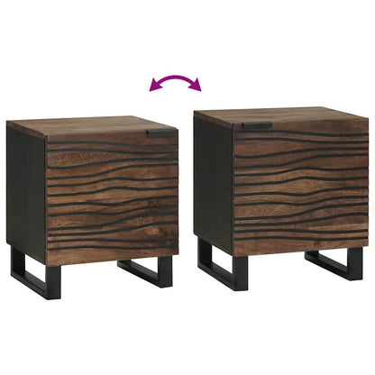 Bedside Cabinet Walnut 40 x 33 x 46 cm Solid mango wood