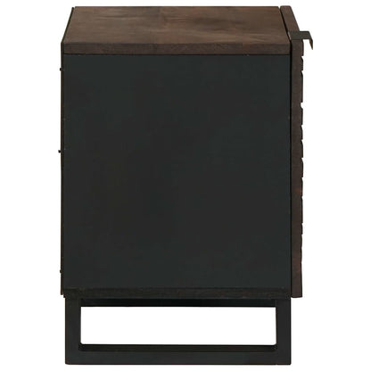 Bedside Cabinet 2 pcs Walnut 40 x 33 x 46 cm Solid mango wood