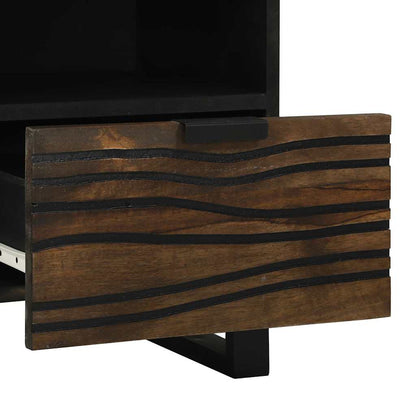 TV Cabinet with Drawer Brown 70 x 33 x 46 cm Solid mango wood
