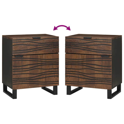 Bedside Cabinet Walnut 50 x 33 x 60 cm Solid mango wood